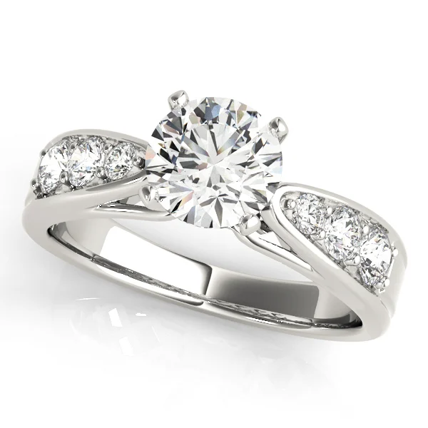 Channel Set Single Row Engagement Ring