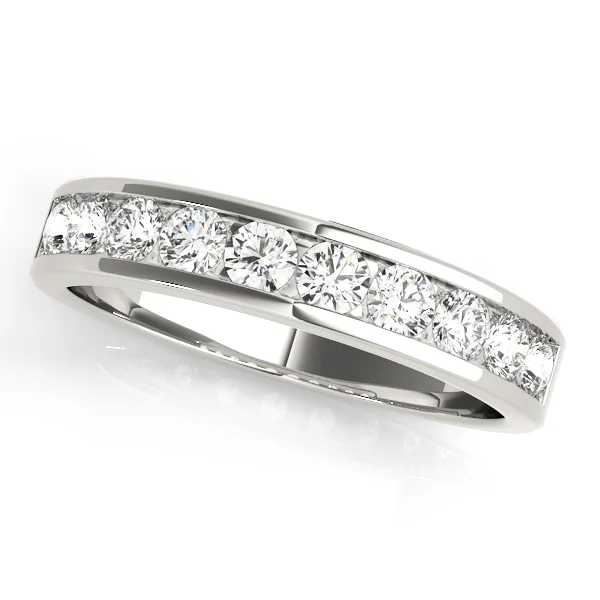 Channel Set Wedding Band