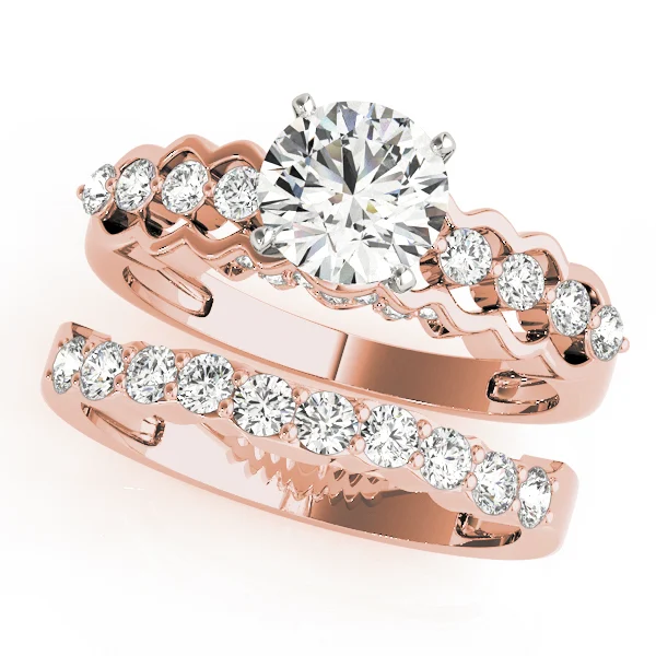 Single Row Prong Hidden Halo Engagement Rings - Image 9
