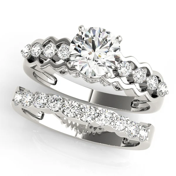 Single Row Prong Hidden Halo Engagement Rings - Image 3