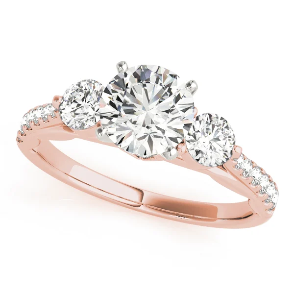 3-Stone Single Row Engagement Ring - Image 9