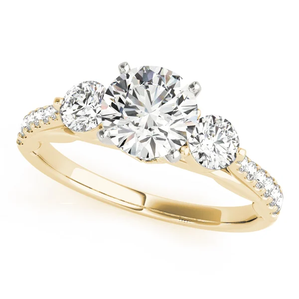 3-Stone Single Row Engagement Ring - Image 5