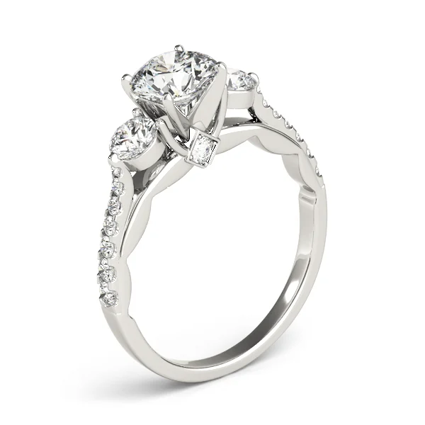 3-Stone Single Row Engagement Ring - Image 4