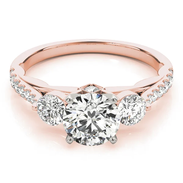 3-Stone Single Row Engagement Ring - Image 11