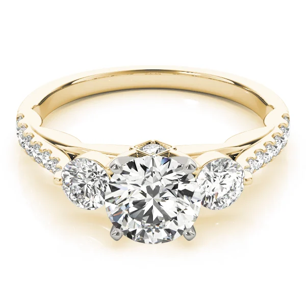 3-Stone Single Row Engagement Ring - Image 7