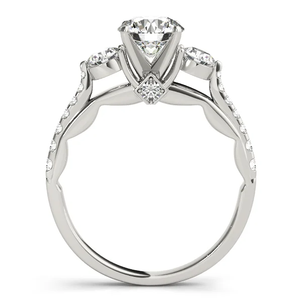 3-Stone Single Row Engagement Ring - Image 2