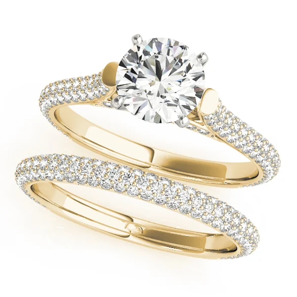 Multirow Pavé Hidden Halo Engagement Ring - Image 6
