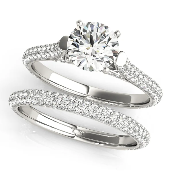 Multirow Pavé Hidden Halo Engagement Ring - Image 3