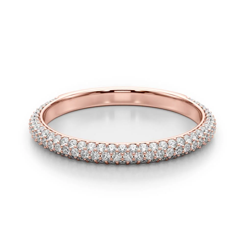 Multirow Pavé Wedding Bands - Image 11