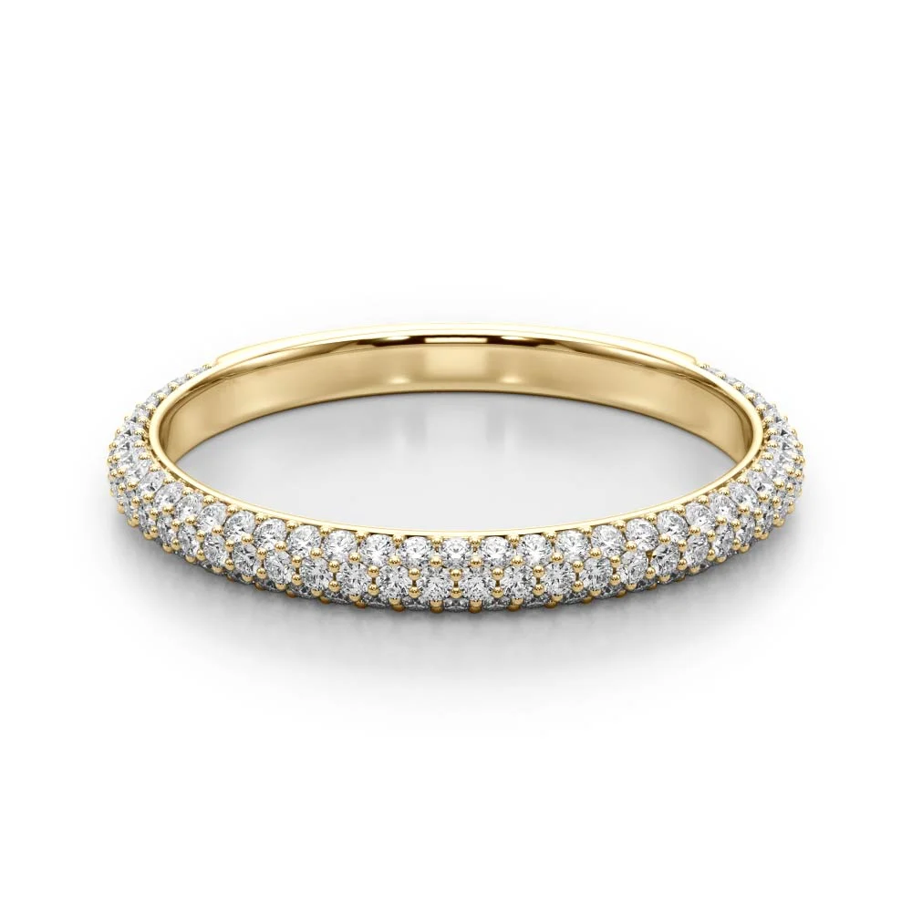 Multirow Pavé Wedding Bands - Image 7