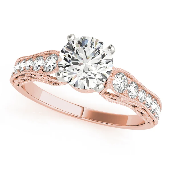 Antique Single Row Milgrain Engagement Ring - Image 7