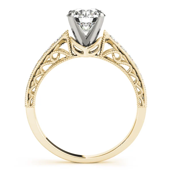 Antique Single Row Milgrain Engagement Ring - Image 5