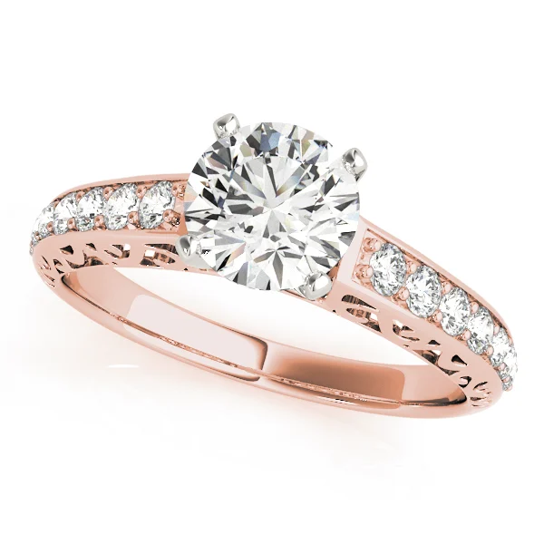 Antique Single Row Prong Filigree Engagement Ring - Image 7