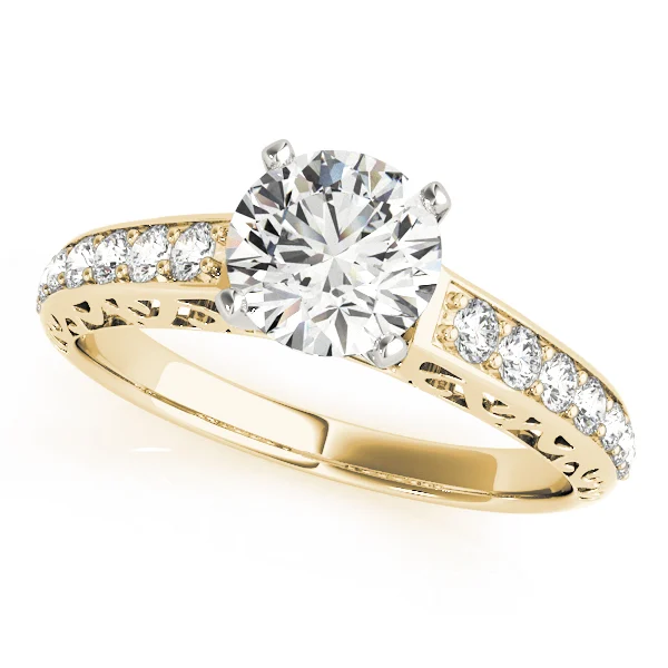 Antique Single Row Prong Filigree Engagement Ring - Image 4