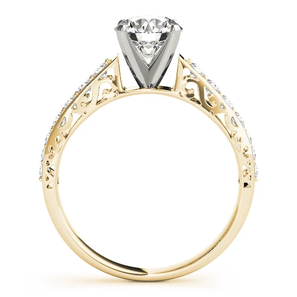 Antique Single Row Prong Filigree Engagement Ring - Image 5