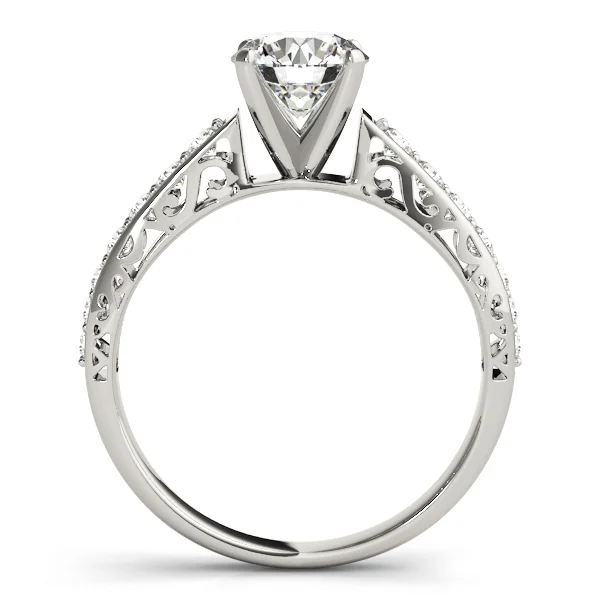 Antique Single Row Prong Filigree Engagement Ring - Image 2