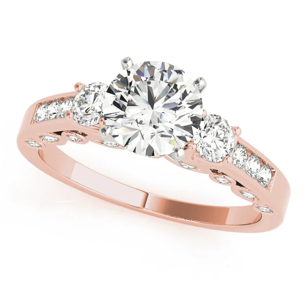 3-Stone Channel Set Solitaire Engagement Rings - Image 7
