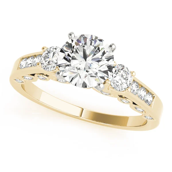 3-Stone Channel Set Solitaire Engagement Rings - Image 4