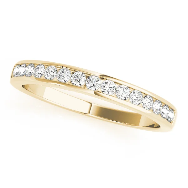 Single Row Channel Set Wedding Band - Image 3