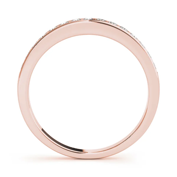 Single Row Channel Set Wedding Band - Image 6
