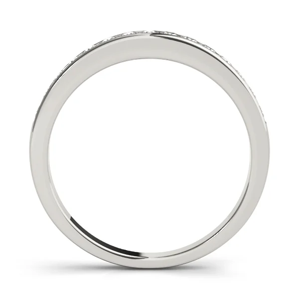 Single Row Channel Set Wedding Band - Image 2