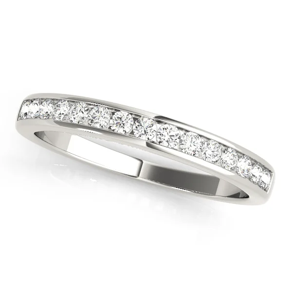 Single Row Channel Set Wedding Band