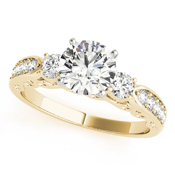 ENGAGEMENT RINGS 3 STONE ROUND - Image 4