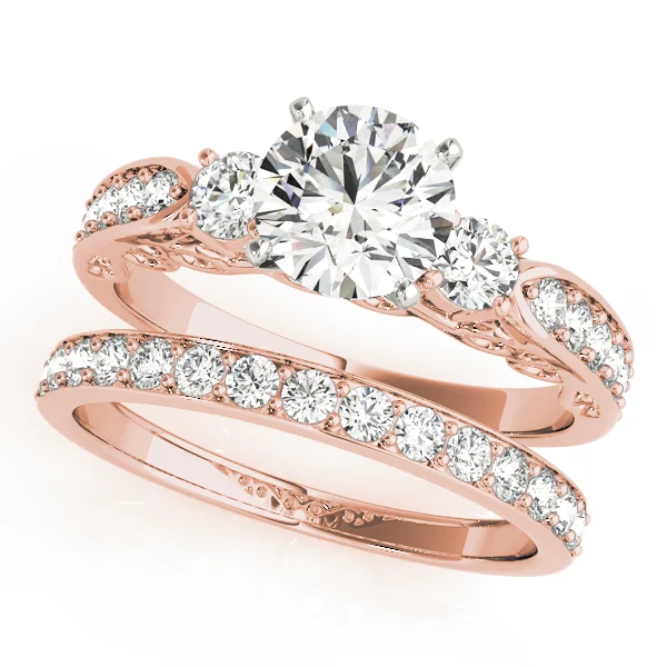 ENGAGEMENT RINGS 3 STONE ROUND - Image 9