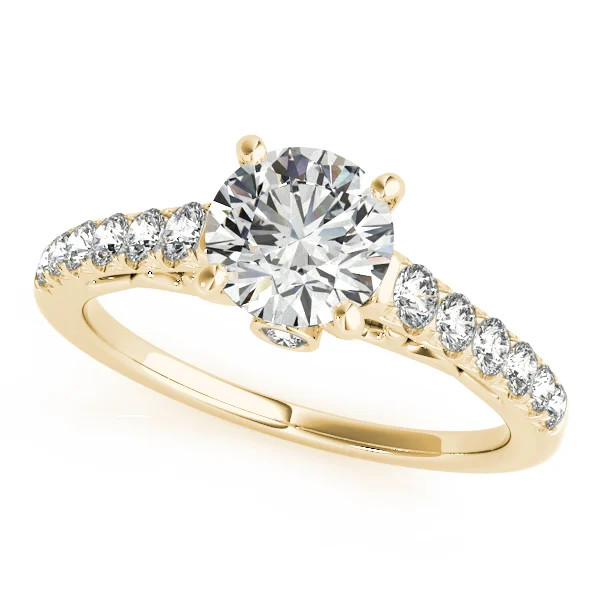 Single Row Prong Set Engagement Ring - Image 5