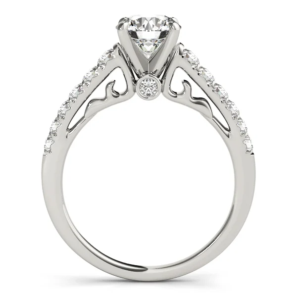 Single Row Prong Set Engagement Ring - Image 2