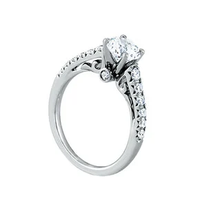 Single Row Prong Set Engagement Ring - Image 4