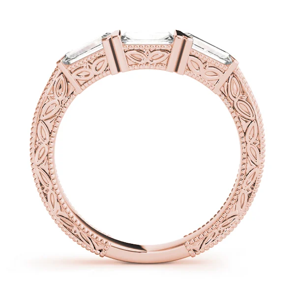 Fancy Shape Baguette Filigree Wedding Bands - Image 6