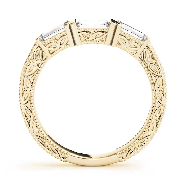 Fancy Shape Baguette Filigree Wedding Bands - Image 4