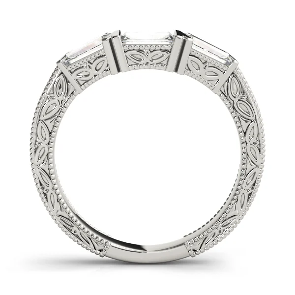 Fancy Shape Baguette Filigree Wedding Bands - Image 2