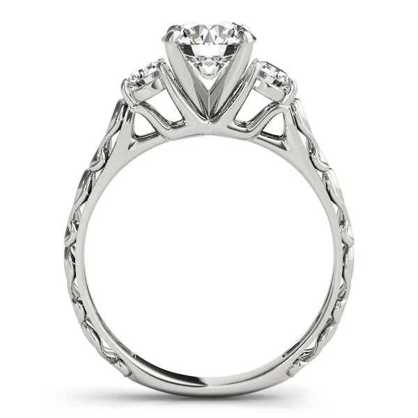 Vintage-Inspired 3-Stone Engagement Ring - Image 2