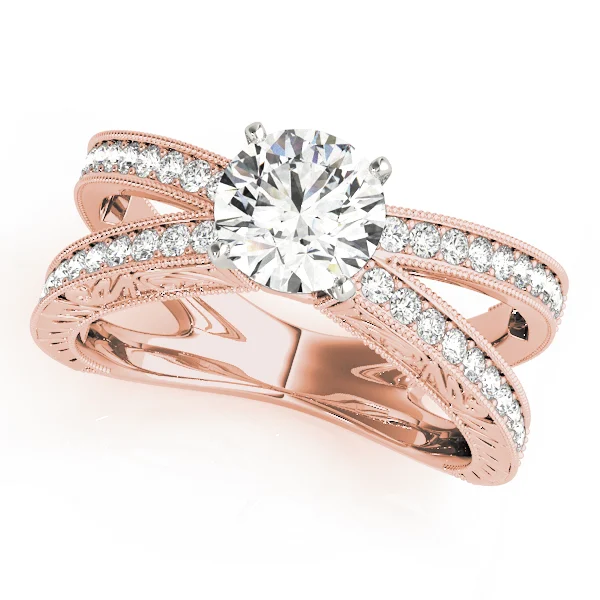 Multirow Milgrained Engagement Ring - Image 7