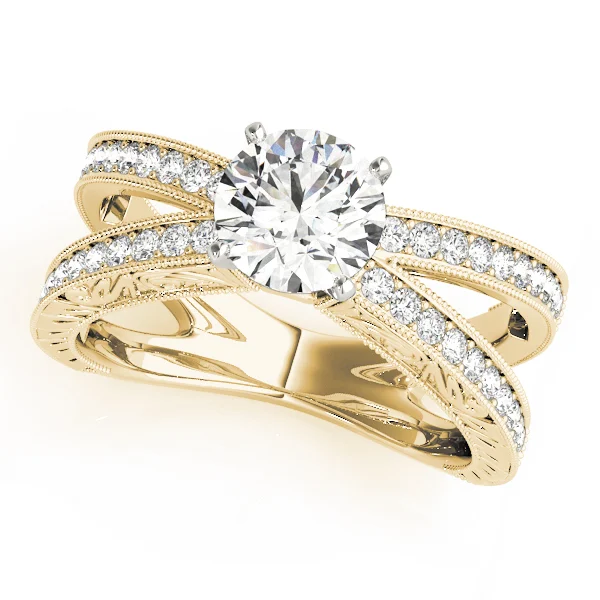 Multirow Milgrained Engagement Ring - Image 4