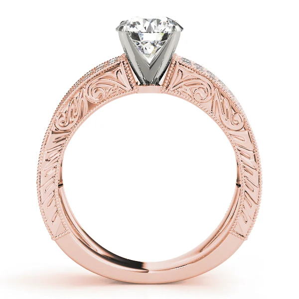 Multirow Milgrained Engagement Ring - Image 8