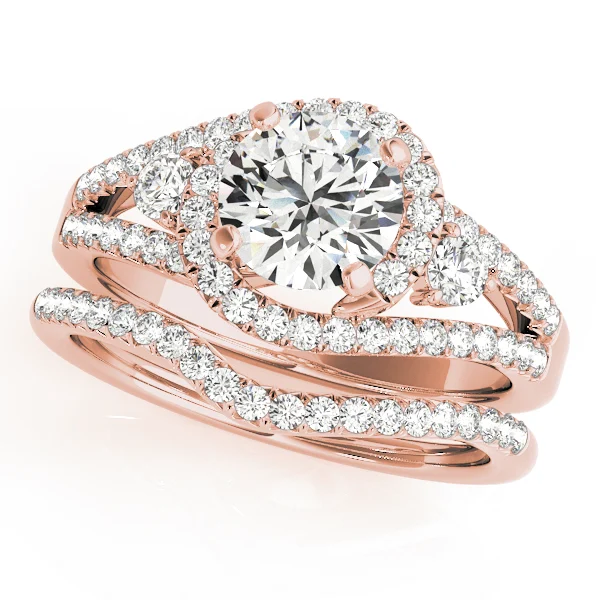 Bypass Halo Split Shank Engagement Ring - Image 9