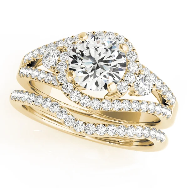 Bypass Halo Split Shank Engagement Ring - Image 6