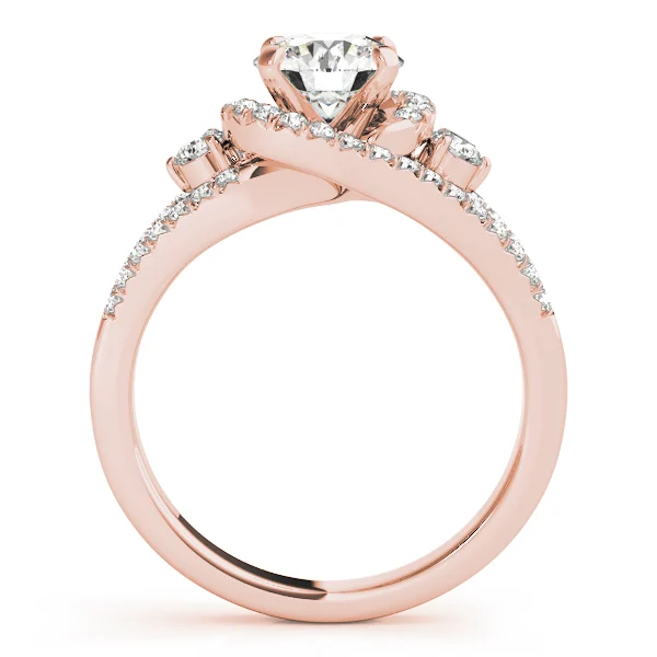 Bypass Halo Split Shank Engagement Ring - Image 8