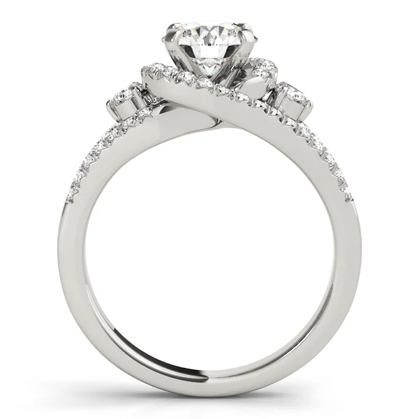Bypass Halo Split Shank Engagement Ring - Image 2