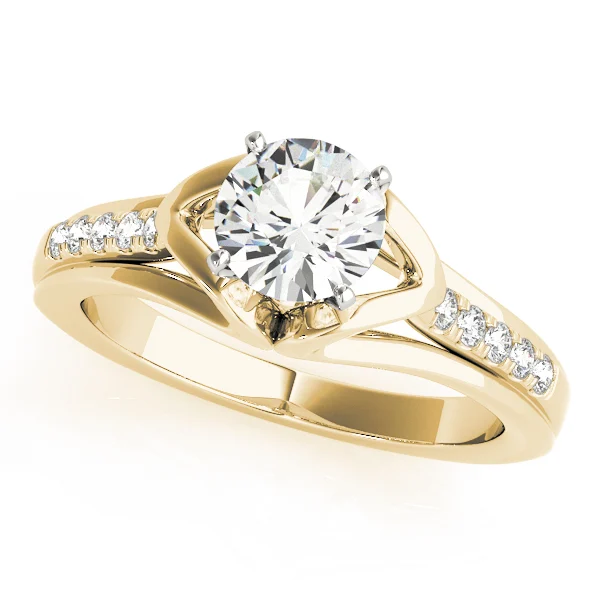 Single Row Prong Engagement Ring - Image 4