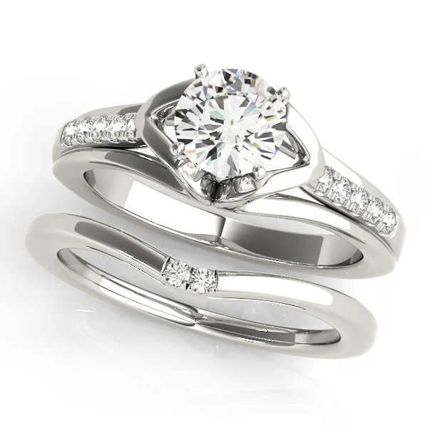 Single Row Prong Engagement Ring - Image 3