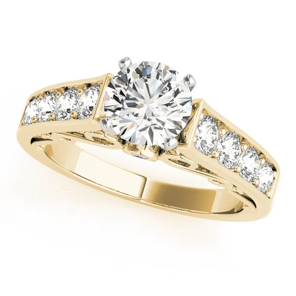 Single-Row Concealed Stone Engagement Ring - Image 4