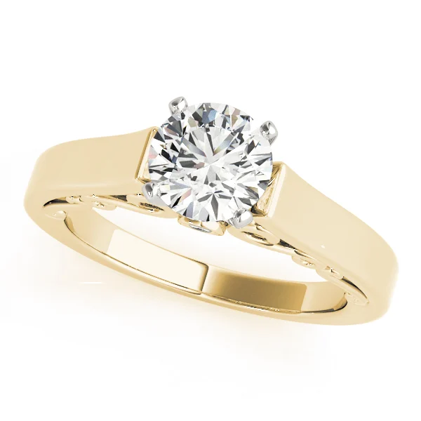 Solitaire Filigree Engagement Ring - Image 4