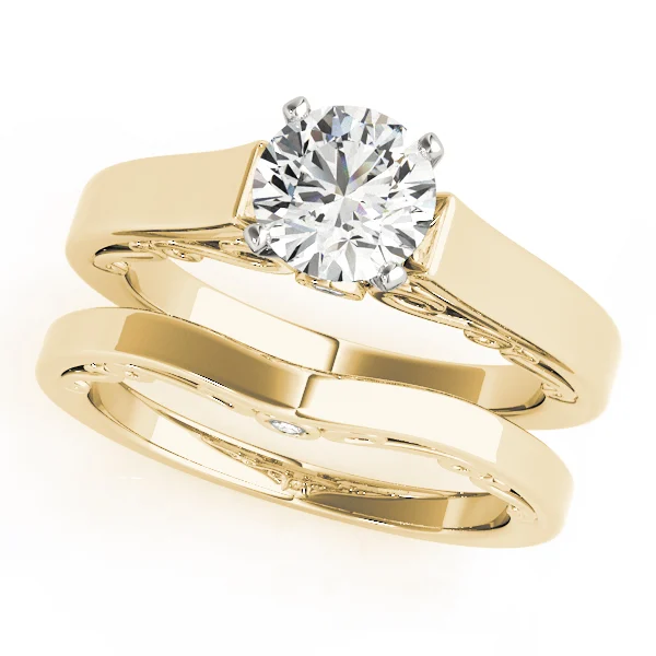 Solitaire Filigree Engagement Ring - Image 6