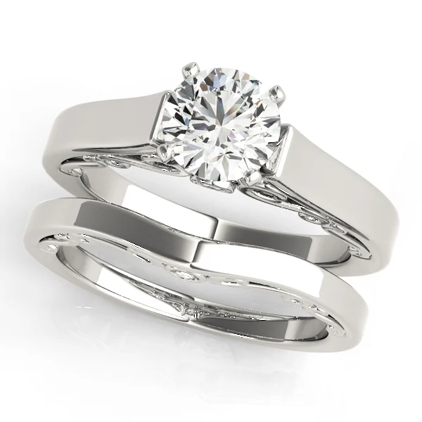 Solitaire Filigree Engagement Ring - Image 3