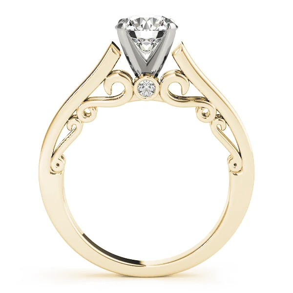Solitaire Filigree Engagement Ring - Image 5