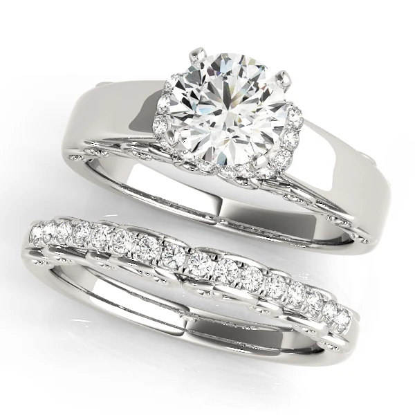 Vintage Filigree Halo Engagement Ring - Image 3